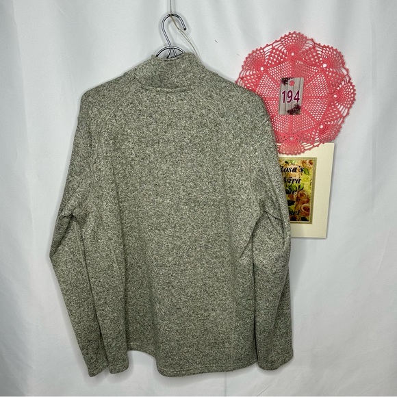 Eddie Bauer 1/4 Zip Fleece Pullover Sweater Heather Grey Size Large - Picture 4 of 13